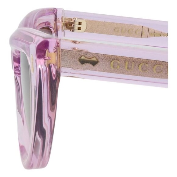 Gucci Womens Cat Eye Violet Violet Brown Fashion Designer Eyewear - Picture 6 of 7